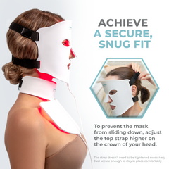 Nourished Bodynskin LED Light Therapy Face and Neck Mask Set - 7 Colors, 8 Modes, 684 LEDs
