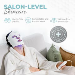 Nourished Bodynskin LED Light Therapy Face Mask - 7 Color Modes with Near-Infrared, 114 LEDs